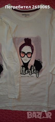 Ново! Блузки за мама и дете! 100%памук, снимка 7 - Детски Блузи и туники - 30176736