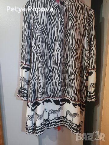 Рокля с принт и 🦓 , снимка 1