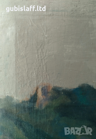Картина "Пейзаж от Смолян",1965 г., худ. П. С. Петков (1924-1976), снимка 3 - Картини - 44605330
