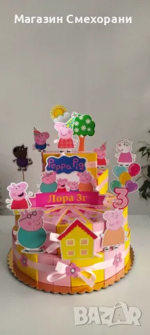 Картонена торта Пепа пиг, снимка 2 - Други - 47882312