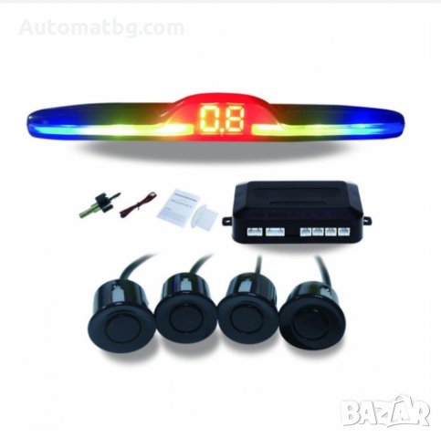 Парктроник Automat Parking sensor с четири черни сензора и LED SLIM дисплей