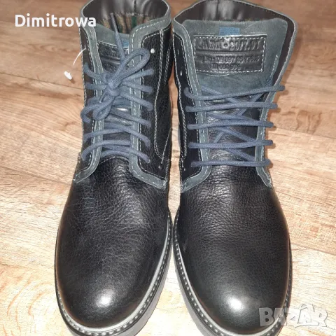 н.44 AM SHOE Mens Leather Lace Up Boots, снимка 7 - Мъжки боти - 47489158