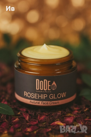 Натурален крем с шипки за нормална към суха кожа ROSEHIP GLOW