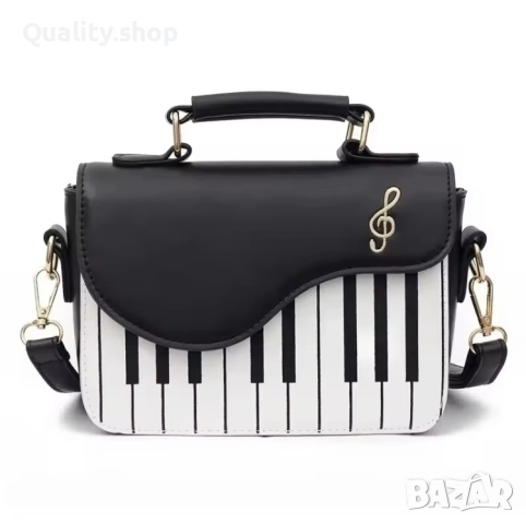 Дамска модна чанта пиано , снимка 3 - Чанти - 51479666