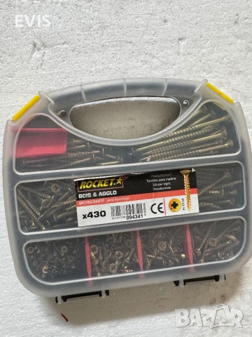 Комплект винтове за дърво Rocket Bois & Agglo – 430 бр. – с връх тип 17