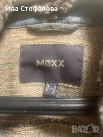   Класически  модел с кожена яка Дънково дънкено сафари Mexx , снимка 3 - Якета - 30668608