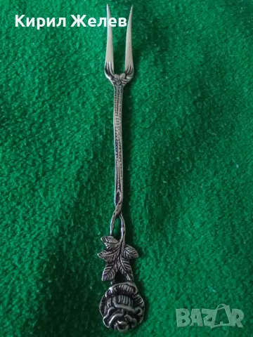 СТАРА НЕМСКА АЖУРНА КОЛЕКЦИОНЕРСКА ДЕСЕРТНА СРЕБЪРНА ВИЛИЧКА СРЕБРО 800 ПРОБА 42984, снимка 15 - Колекции - 44375635