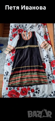 Черен тракийски сукман със риза и колан за пафти., снимка 2 - Сукмани - 51122096