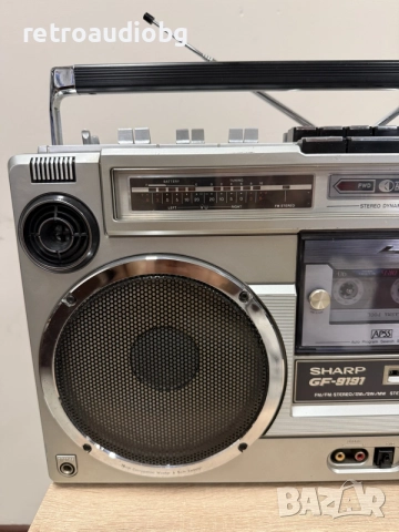 🔈Ретро колекционерски радиокасетофон SHARP GF-9191 - Boombox - профилактиран🔈, снимка 4 - Радиокасетофони, транзистори - 56019572