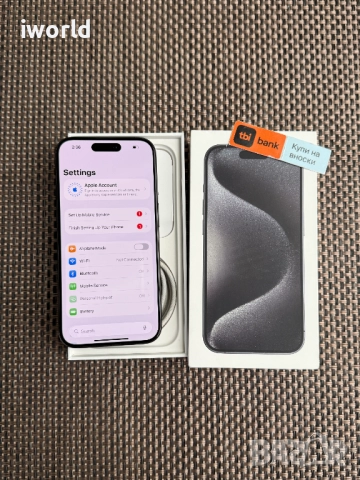 КАТО НОВ❗256gb❗ iPhone 15 Pro Лизинг от 40лв/м / Black Titanium USA черен, снимка 10 - Apple iPhone - 52752298