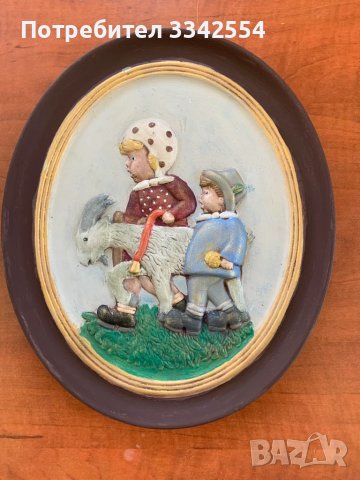 ПАНО ФИГУРА БЯЛА КЕРАМИКА ОТ 70-ТЕ НА МИНАЛИЯ ВЕК РЕЛЕФ, снимка 4 - Пана - 51091634