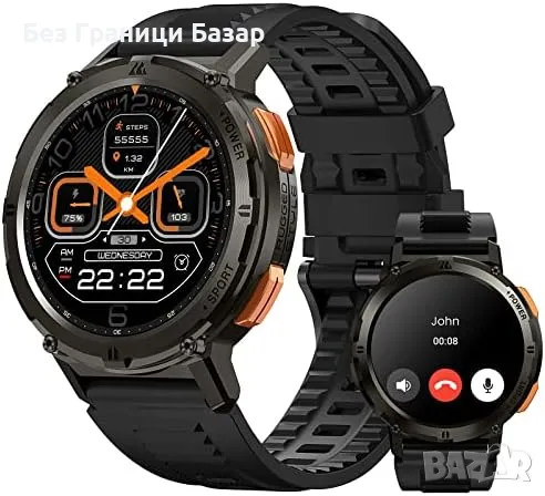 Нов Мъжки смарт часовник – 1.43" AMOLED, пулс, водоустойчив тракер, снимка 1