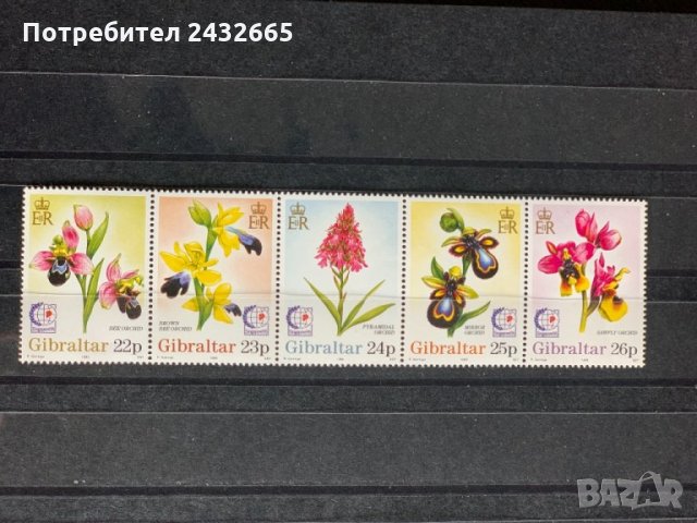 455. Гибралтар 1995 ~ “ Флора. Орхидеи ” ,**,MNH