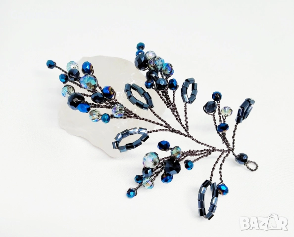 Украса за коса с кристали/ Бижута за коса/ Аксесоари за коса, снимка 2 - Аксесоари за коса - 46574048