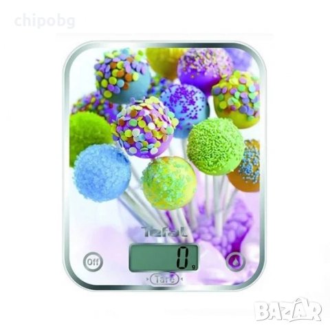 Везна, Tefal BC5121V1, Optiss Delicious Cake Pops, ultra slim glass, 5 kg / 1g/ml graduation, tara, , снимка 1