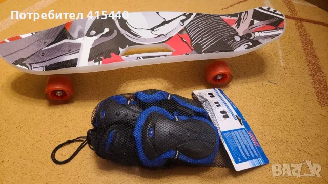 Скейтборд + протектори к-т , снимка 3 - Скейтборд, ховърборд, уейвборд - 48310885