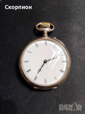 Швейцарски СРЕБЪРЕН джобен часовник 1905г.  - 10 РУБИНА ПРОМОЦИЯ, снимка 2 - Джобни - 48361829