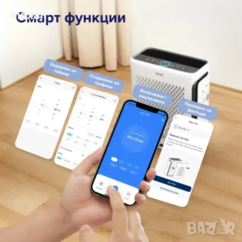 Пречиствател за въздух Levoit Vital 100S Pro Smart, 52㎡ * Безплатна доставка * Гаранция 2 години, снимка 7 - Овлажнители и пречистватели за въздух - 47963027