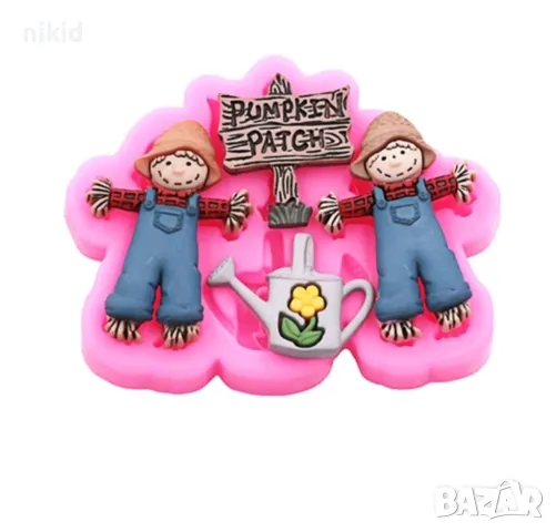 плашило табела лейка ферма градина силиконов молф форма фондан шоколад декор, снимка 2 - Форми - 48892767