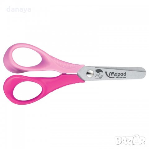 1568 Ученическа ножичка за лява ръка Maped 12cm, снимка 2 - Ученически пособия, канцеларски материали - 29508473