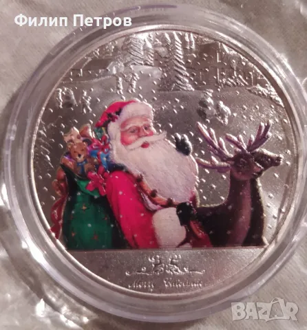 Коледно - новогодишен плакет в защитна капсула . Merry Christmas and Happy New Year, снимка 4 - Нумизматика и бонистика - 48410868