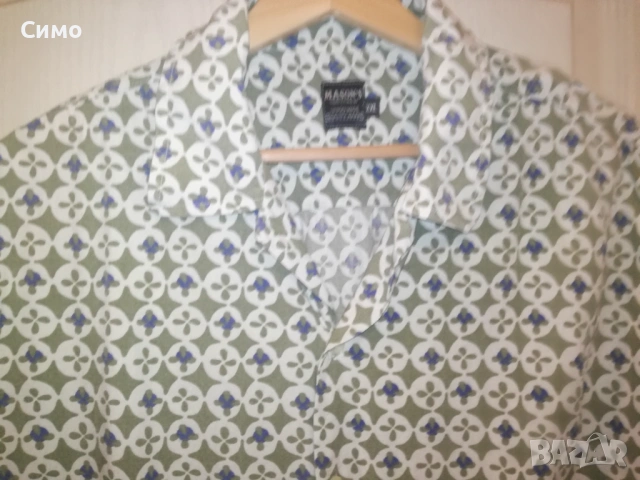 MASON'S - Мъжка Риза Къс Ръкав, снимка 4 - Ризи - 53202217