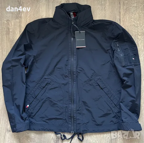 Преходно яке/ветровка Tommy Hilfiger Cotton Mix Stand Collar Jacket, снимка 5 - Якета - 54196005