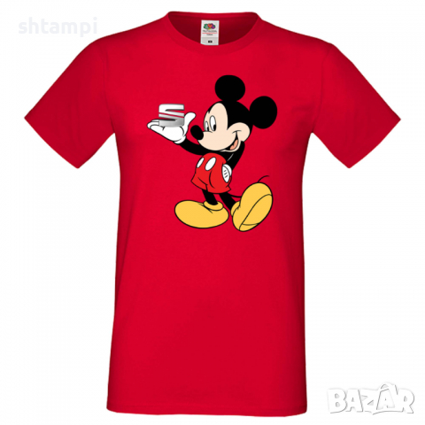 Мъжка тениска Mickey Mouse SEAT Подарък,Изненада,Рожден ден, снимка 9 - Тениски - 36577596