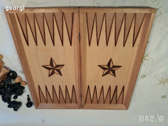 дървена кутия за шах и табла 25/5, снимка 8 - Шах и табла - 50331566