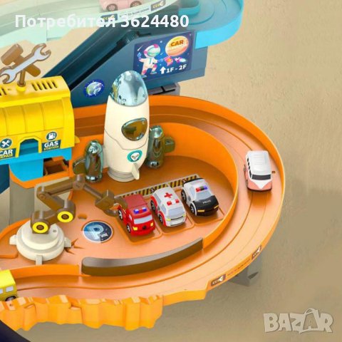 Писта с колички КОСМИЧЕСКА СТАНЦИЯ 3851, снимка 6 - Коли, камиони, мотори, писти - 40326814