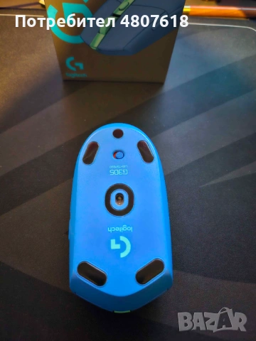 Безжична мишка, Logitech G305 Lightspeed Wireless, синя, снимка 7 - Клавиатури и мишки - 54311218