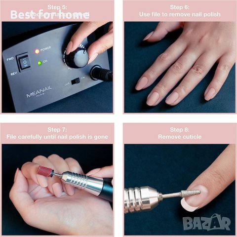 Електрическа професионална машина за маникюр и педикюр • Meanail® Paris, снимка 3 - Педикюр и маникюр - 40173003