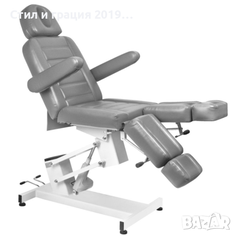 Стол за педикюр Azzurro 706 (1 мотор) - сив/бял/черен, снимка 7 - Педикюр и маникюр - 44513162