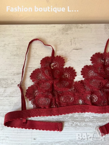 Ново бордо дантелено бюстие с регулиращи се презрамки S , M , L , XL налични размери 🩷🩷🩷🩷🩷, снимка 2 - Бельо - 52118516