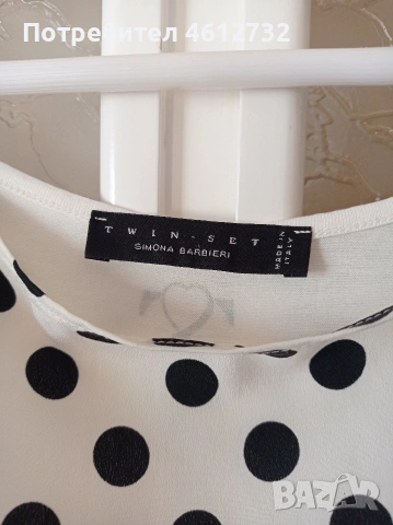 Блуза на точки Twin Set, снимка 2 - Тениски - 54137114