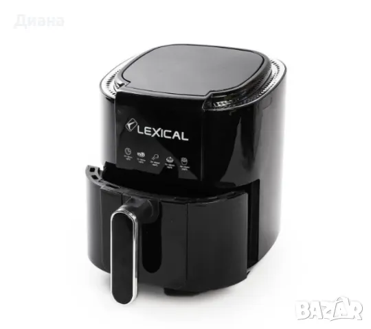 Фритюрник с горещ въздух Lexical Airfryer LAF-3011-1/2 1200W 3.5L бял/черен, снимка 3 - Фритюрници - 47678513