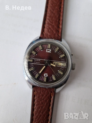 SLAVA automatic, 27 jewels, made in USSR, ТОП!, снимка 4 - Мъжки - 54080324