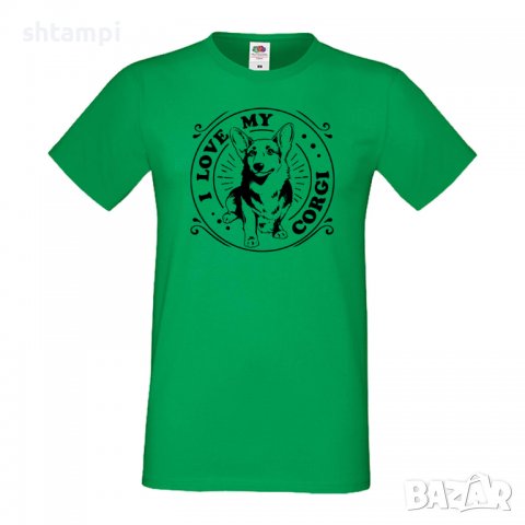 Мъжка тениска I Love My Corgi Dog,Куче, животно,подарък,изненада, снимка 6 - Тениски - 36933842
