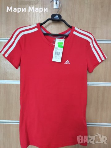 Adidas дамска червена блуза 2ХS;М, снимка 4 - Тениски - 32197994