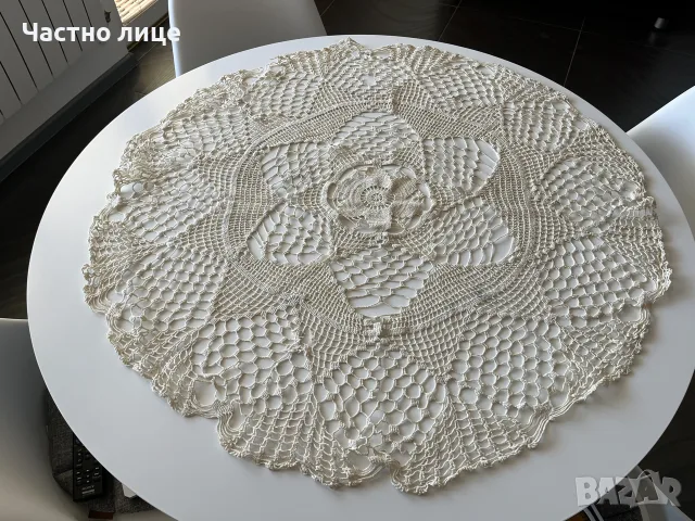 Стара ръчно изработена покривка., снимка 2 - Покривки за маси - 56068379