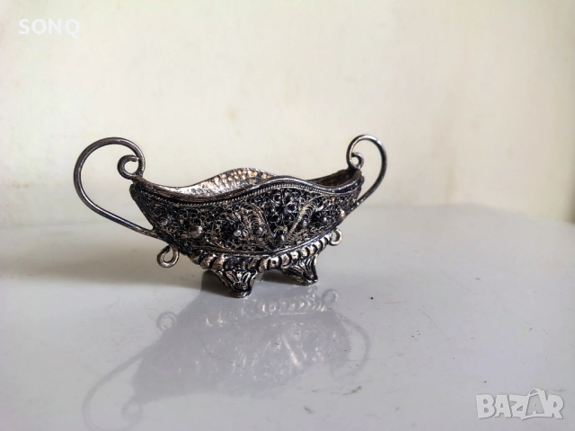 Страхотено Старо Посребрено Съдче, снимка 3 - Антикварни и старинни предмети - 53175058