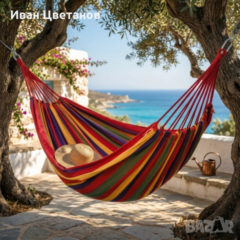 Градиснки червен хамак - идеален за релакс, следобедна дрямка или почивка