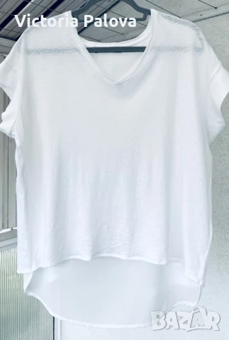 Скъпа марка блуза  OUI лен 55%, снимка 9 - Корсети, бюстиета, топове - 51426752