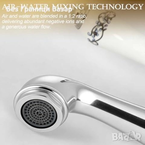 Нов Ретро смесител за мивка с керамична дръжка и 2 маркуча кран чешма баня, снимка 7 - Други стоки за дома - 54208136