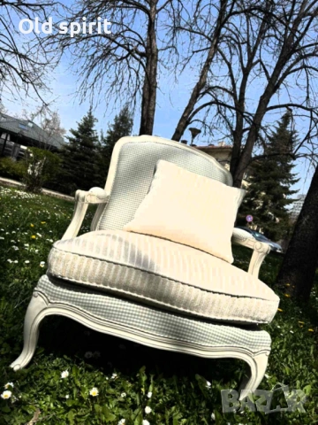 Елегантно и комфортно кресло в провансалски стил, снимка 2 - Антикварни и старинни предмети - 54195642