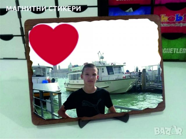 Магнитни стикери, картини върху дърво със снимки за свадба, рождени дни, мотиви за всякакви поводи, снимка 18 - Картини - 30347891