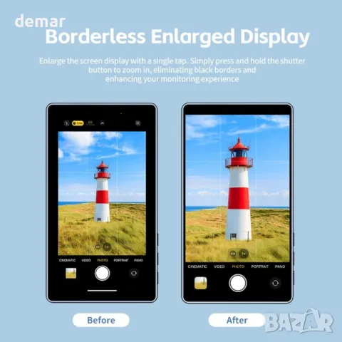 Shimbol CP5 Lite 5" 1080P селфи монитор екран за Android с магнитен калъф, снимка 8 - Селфи стикове, аксесоари - 49872399