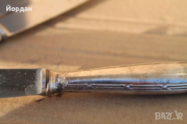 5 броя посребрени ножове  за хранене, снимка 7 - Други ценни предмети - 44420836