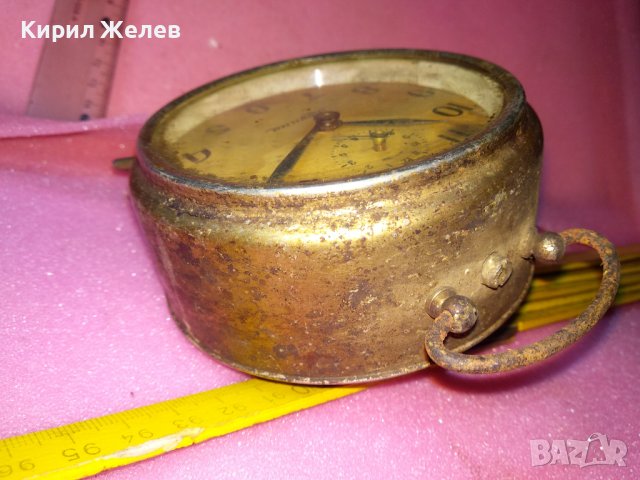 РОДИНА Стар КОЛЕКЦИОНЕРСКИ МЕХАНИЧЕН БЪЛГАРСКИ БУДИЛНИК РАНЕН СОЦ 43688, снимка 12 - Антикварни и старинни предмети - 44466136