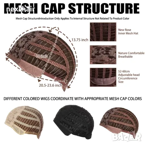 Къса черна синтетична перука, снимка 3 - Аксесоари за коса - 50339573
